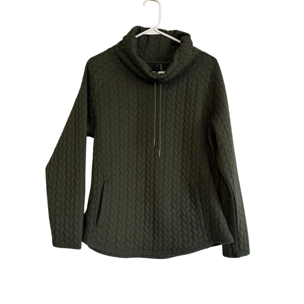 Olive Green Quilted Women's Sweater size L